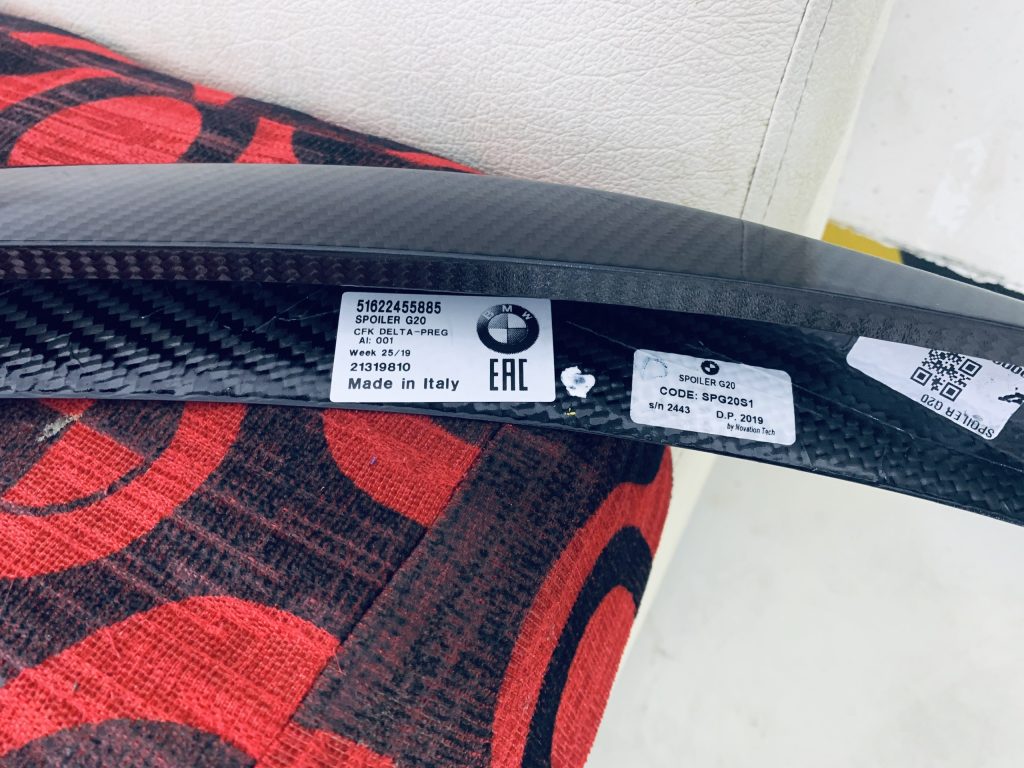 BMW G20 Spoiler, Carbon - Đuôi Gió 3 Series G20 Chính Hãng