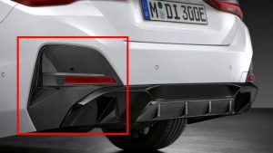 Ốp cản sau carbon M sport 4 series G26 chính hãng BMW
